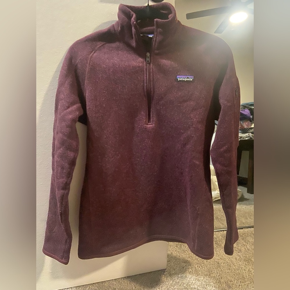 Patagonia Women’s Maroon Better Sweater 1/4-Zip Fleece Jacket